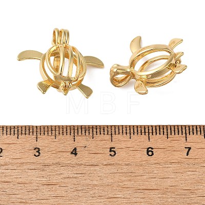 Brass Bead Cage Pendants KK-XCP0001-82G-1