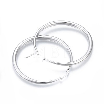 201 Stainless Steel Big Hoop Earrings for Women EJEW-N052-04A-01-1