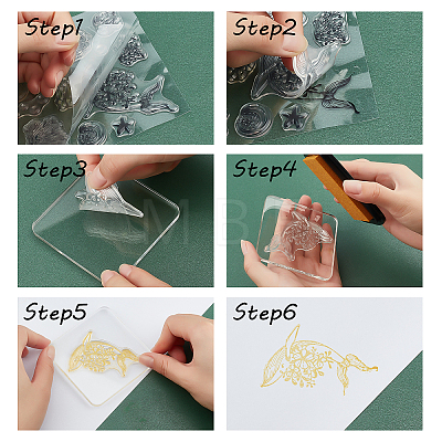 Globleland PVC Plastic Stamps DIY-GL0001-38-1