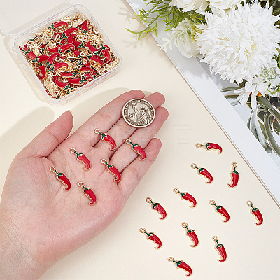 100Pcs Alloy Enamel Pendants FIND-UN0010-50-1
