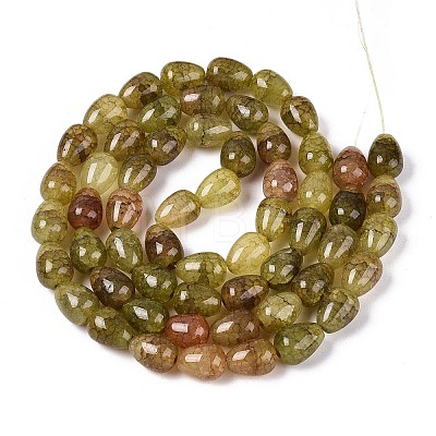 Baking Paint Crackle Glass Beads Strands DGLA-N019-03A-08-1
