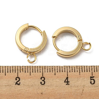 201 Stainless Steel Huggie Hoop Earrings Findings STAS-A167-01J-G-1