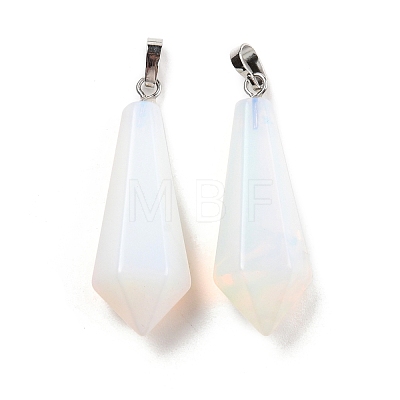 Synthetic Opalite Pointed Pendants G-I314-02P-25-1