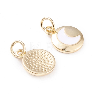 Brass Enamel Charms KK-F814-18G-1