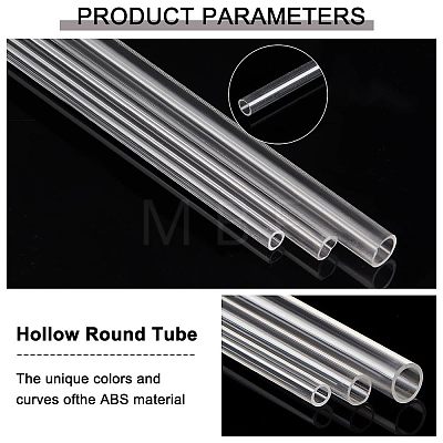 Olycraft 3 Sets 3 Style ABS Plastic Column Bar Rods DIY-OC0008-26-1