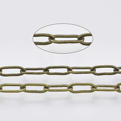 Brass Paperclip Chains X-CHC-S008-001A-AB-1