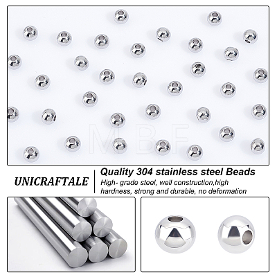Unicraftale 304 Stainless Steel Beads STAS-UN0001-60P-1