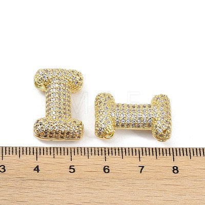 Brass Micro Pave Clear Cubic Zirconia Pendants KK-Z041-01G-I-1