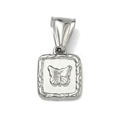 Textured 304 Stainless Steel Pendants STAS-D225-01P-1