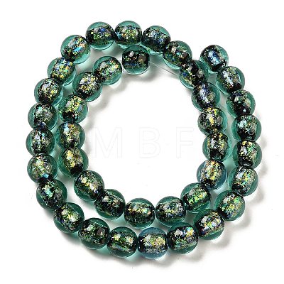 Handmade Dichroic Foil Glass Beads Strands DICH-U001-05C-1