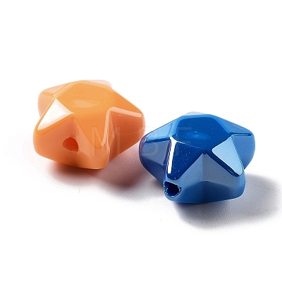 Opaque Acrylic Beads X-OACR-Z017-04D-1