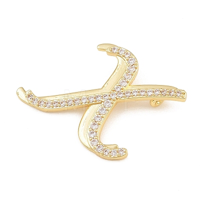 Brass Micro Pave Clear Cubic Zirconia Pendants CU-CBA8481-01G-X-1