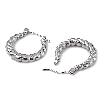 Non-Tarnish 304 Stainless Steel Twist Teardrop Hoop Earrings for Women EJEW-I284-10P-1