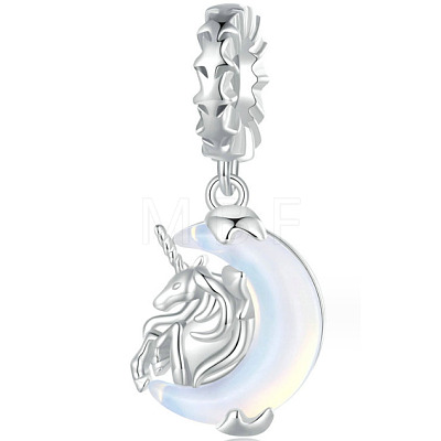 925 Sterling Silver Unicorn European Dangle Charms JX902A-1