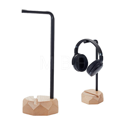 Wood Headset Display Stands Holder AJEW-WH0471-109A-1