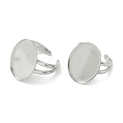 304 Stainless Steel Cuff Rings Components STAS-Z138-02P-03-1
