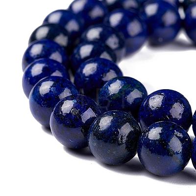 Natural Lapis Lazuli Round Beads Strands X-G-I181-10-6mm-1