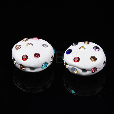 Polymer Clay Rhinestone Beads RB-S056-27H-1