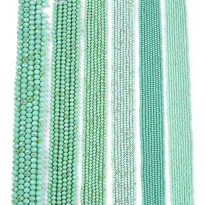 Electroplate Opaque Solid Color Glass Beads Strands EGLA-A044-P4mm-L14-1