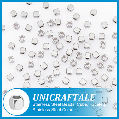 Unicraftale 100Pcs 304 Stainless Steel Beads STAS-UN0056-57-1