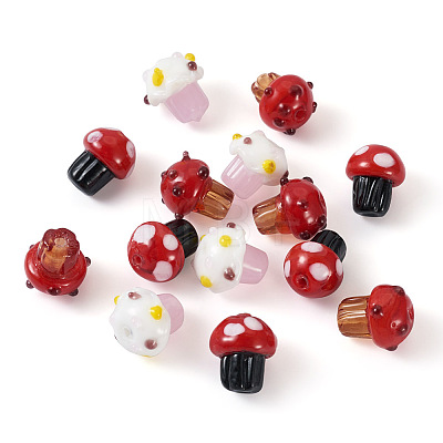 18Pcs 3 Style Handmade Lampwork Beads LAMP-PJ0001-02-1