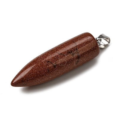 Synthetic Goldstone Pointed Pendants G-F820-12E-1
