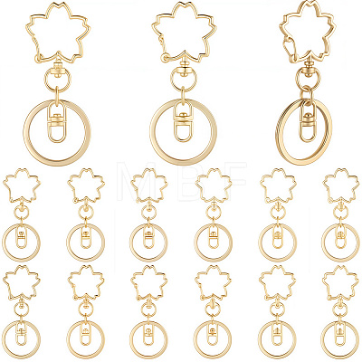 18Pcs Alloy Keychain Clasps KEYC-SC0001-72G-1