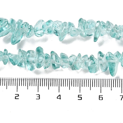 Spray Painted Transparent Glass Beads Strands GLAA-P060-01B-04-1