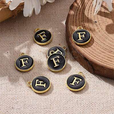 Golden Plated Alloy Charms X-ENAM-S118-02F-1