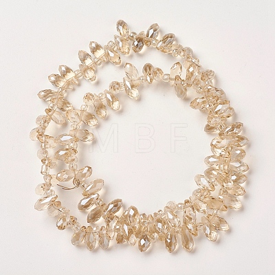 Electroplate Glass Beads Strands X-EGLA-L009-FR07-1
