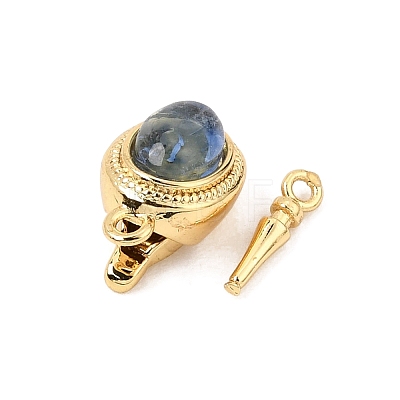 Brass & Natural Gemstone Box Clasps GG-CBAFA4F-03G-A-1