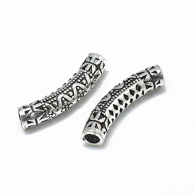 Thailand 925 Sterling Silver Tube Beads STER-T002-01AS-1