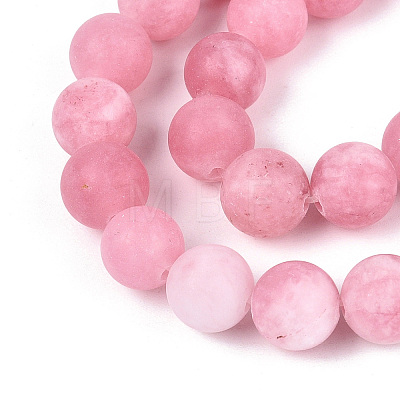 Natural White Jade Bead Strands G-R297-8mm-31-1