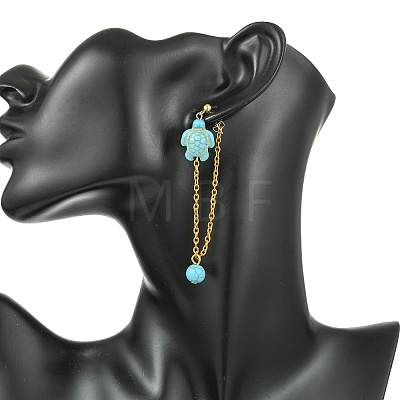 304 Stainless Steel Dangle Stud Earrings for Women EJEW-JE07233-1