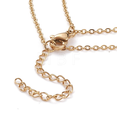 304 Stainless Steel Cable Chains Double Layer Necklaces and Stud Earrings Sets SJEW-I205-14-1