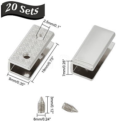 Unicraftale 20 Sets Zinc Alloy Bag Corner Protector Edging Frame FIND-UN0002-63P-1