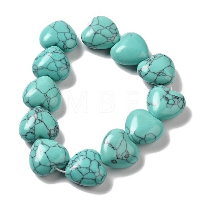 Synthetic Turquoise Dyed Beads Strands G-K335-01H-1