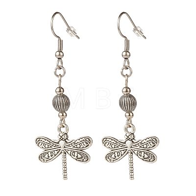 Alloy Dragonfly Dangle Earrings EJEW-JE04911-05-1