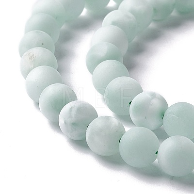 Frosted Natural Glass Beads Strands G-I247-15I-1
