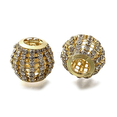 Rhinestone Brass Beads KK-D295-08G-02-1