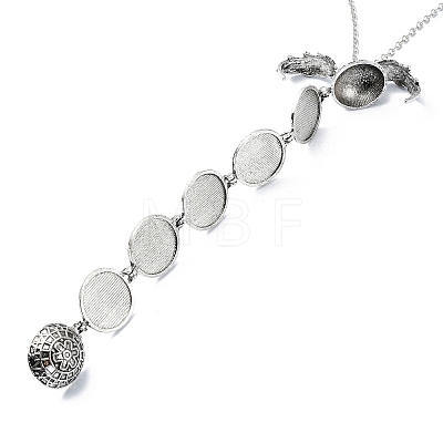 Alloy Pendant Necklaces NJEW-H031-01B-AS-1