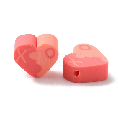Valentine's Day Theme Handmade Polymer Clay Beads FIND-TAC0008-34A-1