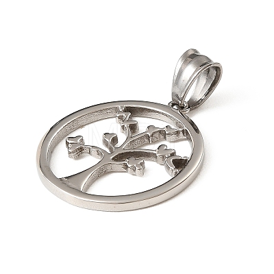 304 Stainless Steel Pendants STAS-F363-08B-P-1