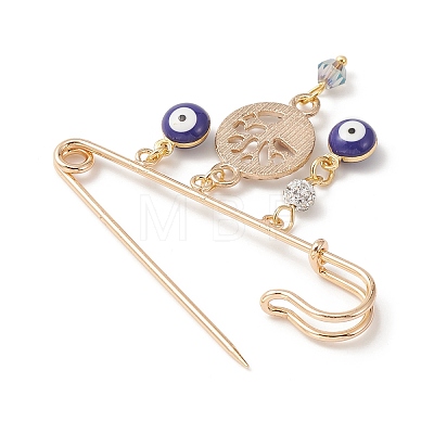 Evil Eye Brass Enamel Kilt Pins JEWB-BR00107-1