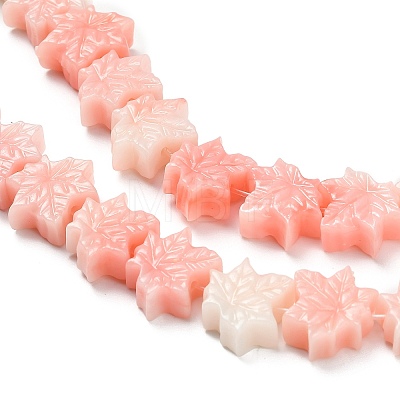 Synthetic Coral Dyed Carved Beads BSHE-H114-02D-1