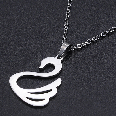 Non-Tarnish 201 Stainless Steel Pendants Necklaces NJEW-S105-JN667-45-1-1