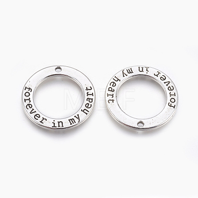 Tibetan Style Alloy Ring Pendants TIBEP-S293-018AS-LF-1
