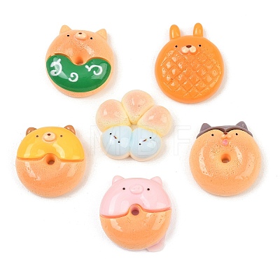 Animal Theme Opaque Resin Imitation Food Cabochons RE-CBA9CE8-03-1