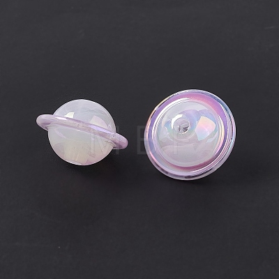 UV Plating Rainbow Iridescent Acrylic Beads X-PACR-M003-11-1