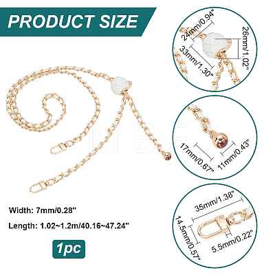 Adjustable PU Leather Bag Strap Chains AJEW-WH0419-50A-1